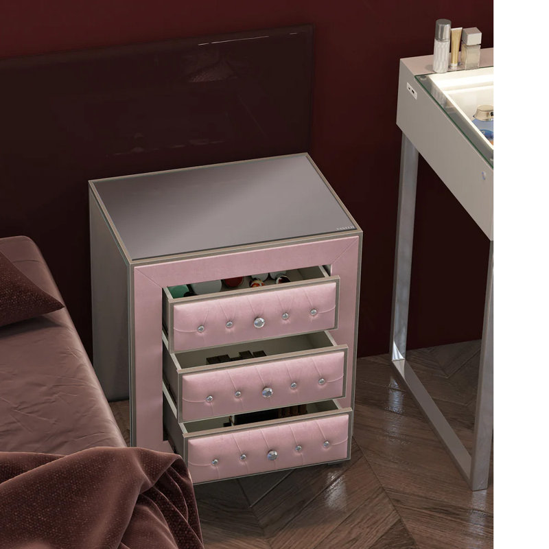 Table de chevet Wycombe, Rose