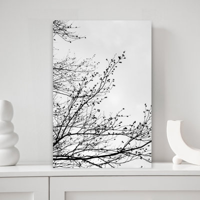 Winter Silhouettes 7 Abstract Contemporary Bird Landscape Nature Wall Art Print 1 Piece Wrapped Canvas Wall Art