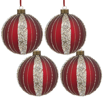 Ornement boule de verre Sequin Band