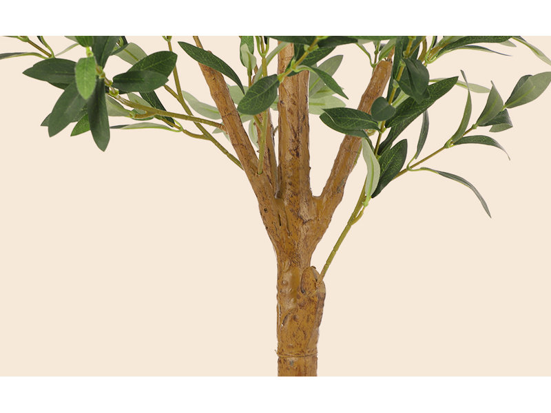 Ensemble de 2 oliviers artificiels en soie artificielle 5 pi pour arbre artificiel en pot avec bois naturel et fruits réalistes