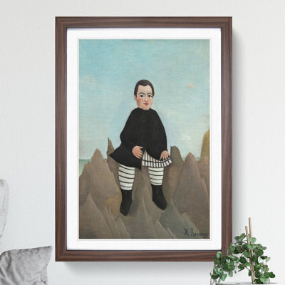 Boy on the Rocks by Henri Rousseau - Picture Frame Painting