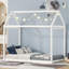 Lit simple en bois, blanc