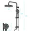 Système de douche à main et de pomme de douche à main noir mat - 3 réglages, barre coulissante réglable, résistance à la corrosion, débit de 1,8 gal / min, élimination facile de la calcaire, fixation murale à 8 po et à main, Scratch