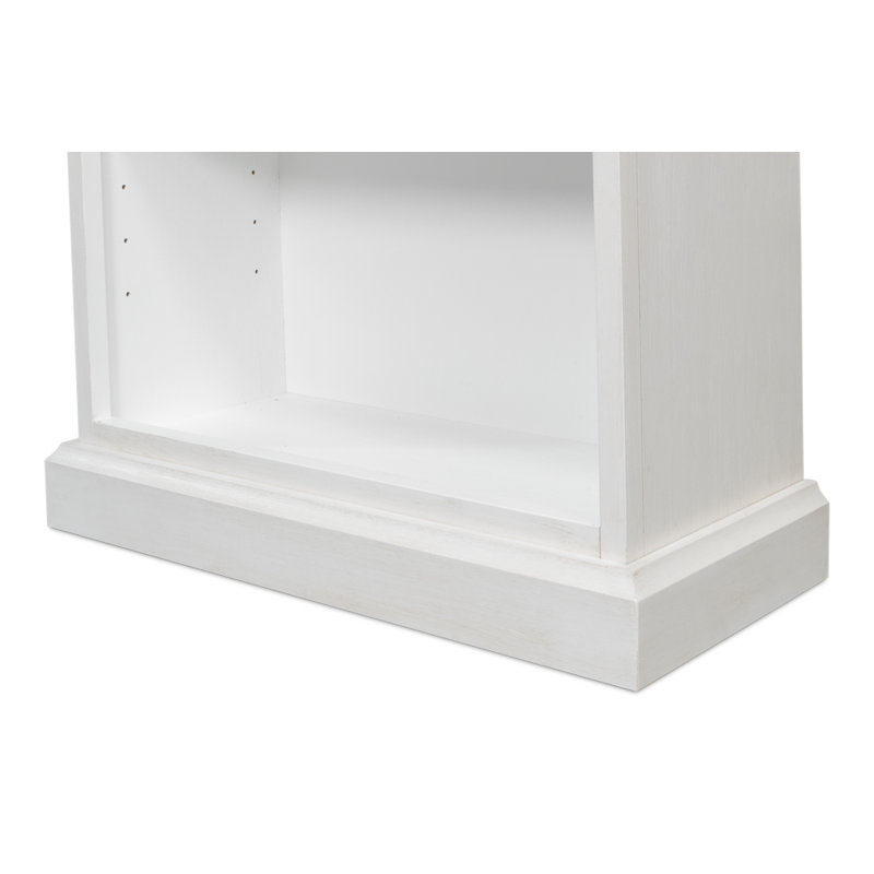 Solid Wood Bookcase, White
