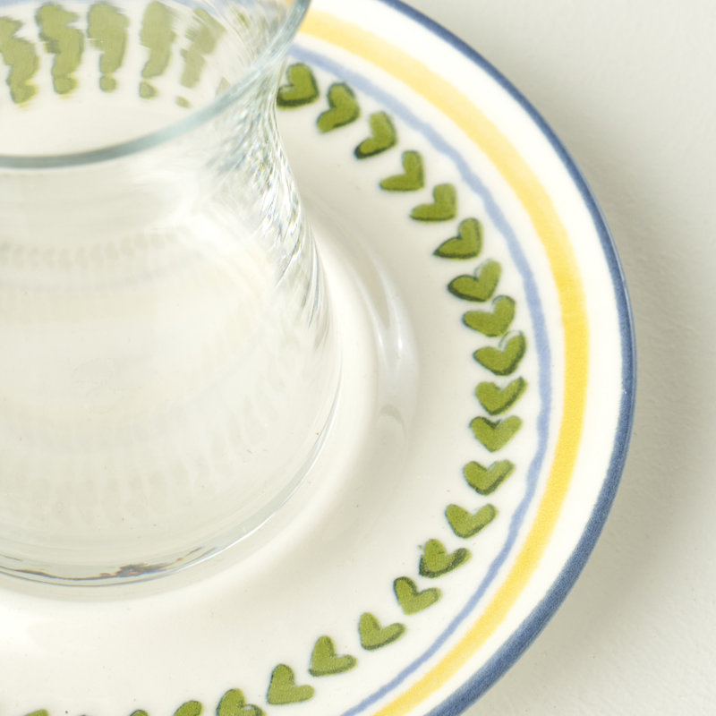 Lemoncello Tea Glass Set With Saucers (6-Piece)