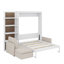 Grand lit escamotable avec canapé et tablettes-286561311