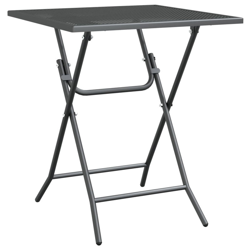 Table de salle à manger pliante en métal Jiayou, P 23,6 po x L 23,6 po x H 28,3 po
