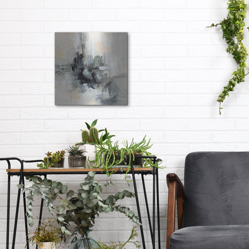 Art mural en métal luxueux «Conduite seule» par Silvia Vassileva, H 12 po x l 12 po