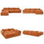 Cadre en éponge haute densité, bordure décorative à tirette, repose-pieds à mouvement libre, assemblage nul, extension complète de 72 heures, orange moderne-834072186