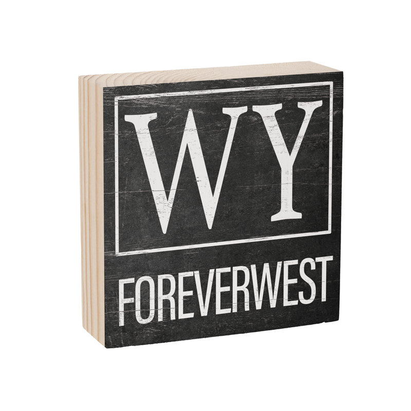 State Wooden Plock Wyoming 6x6"