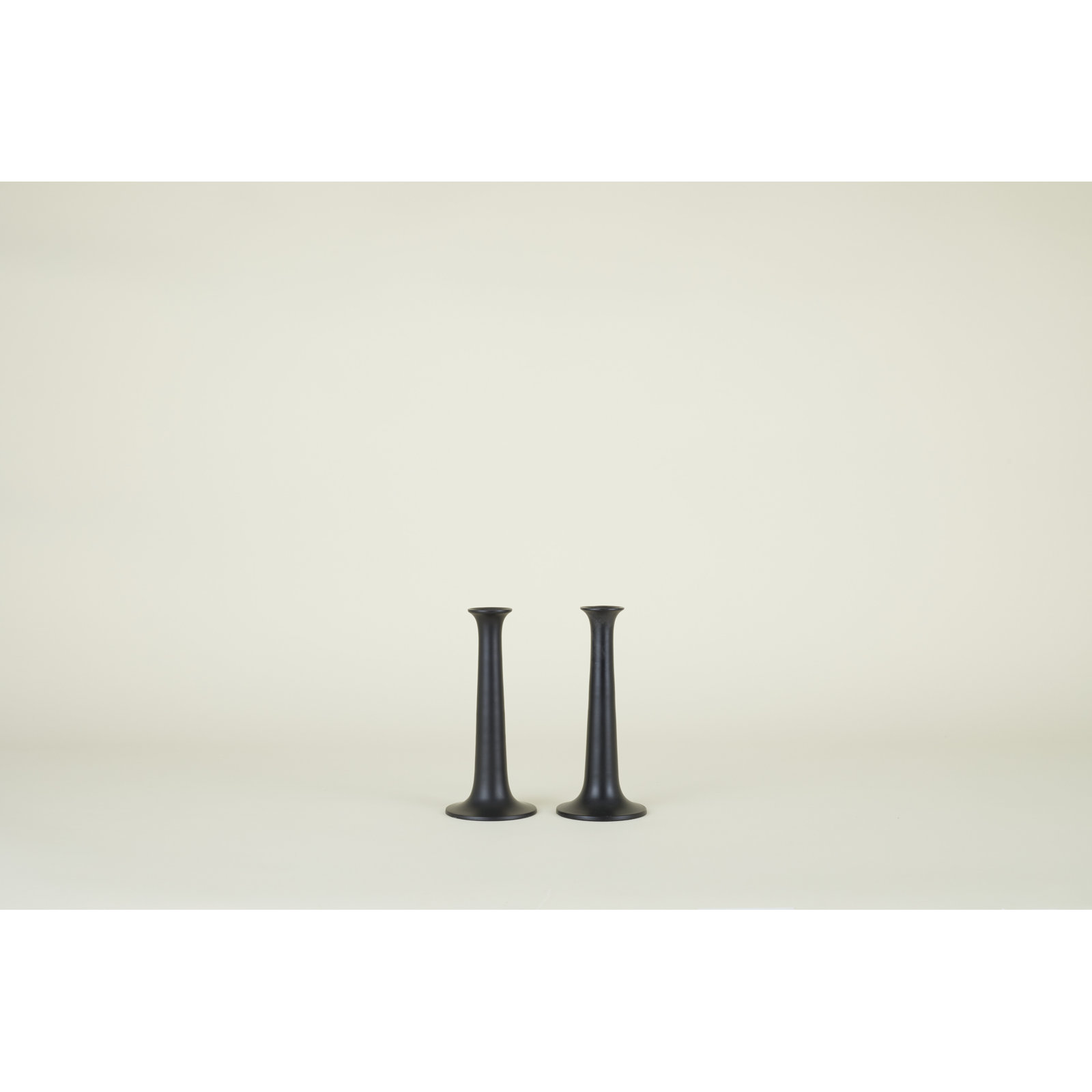 Aluminum Candlestick Holder, Black, 9" H x 4" W x 4" D