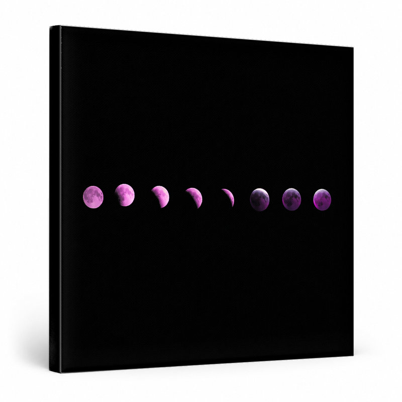 Lunar Eclipse Phases — Square Canvas Wall Art, 32" W x 32" H