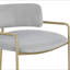 Grey and Gold Low Back Upholstered Stool