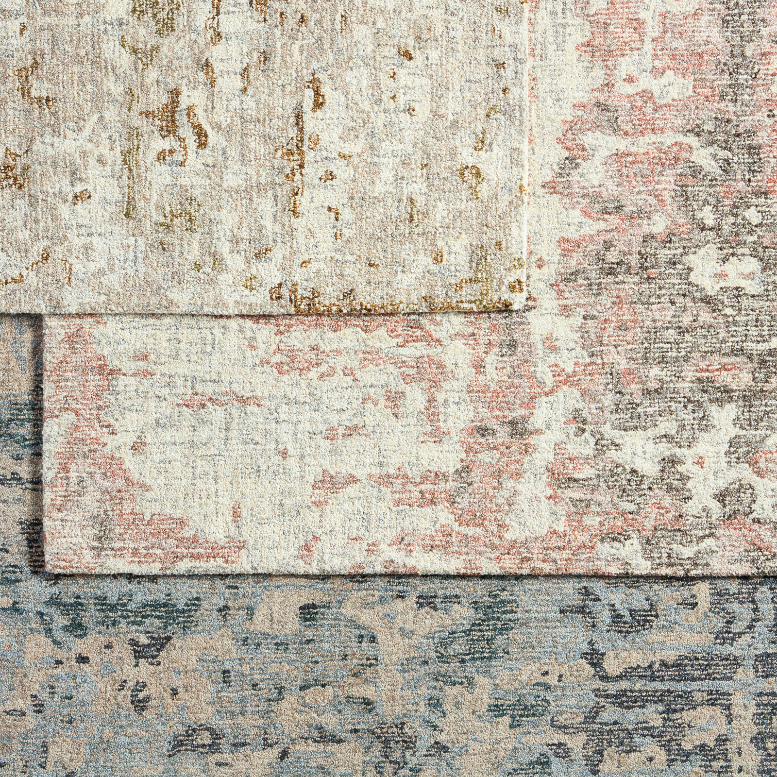 Endicott Rust Taupe Hand-Woven Abstract Rug, Rectangle 6' x 9'