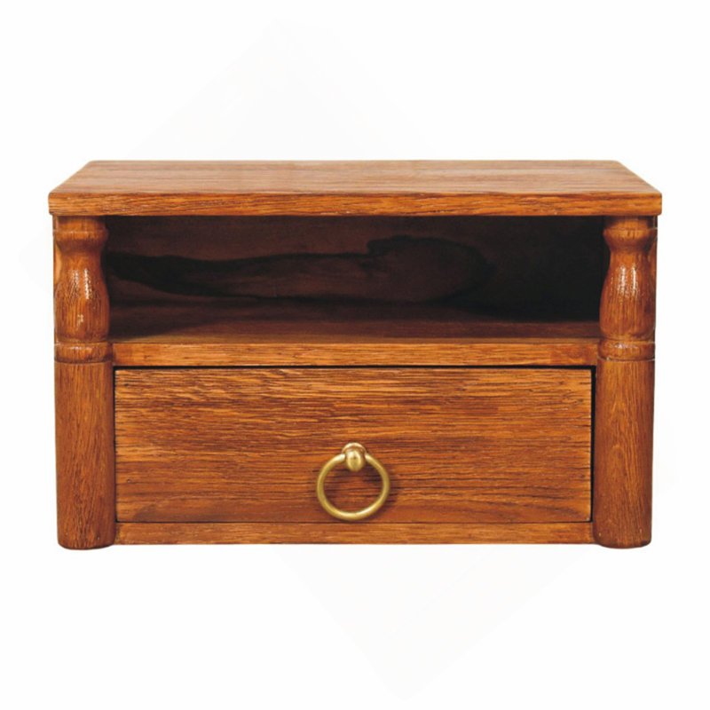 Furniture Solid Wood Turned Wall Nightstand