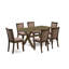 Ensemble de table de salle à manger 7 pièces composé d'une table de salle à manger rectangulaire avec pieds en X et 6 chaises de salle à manger Parson-1099470314-1099435835