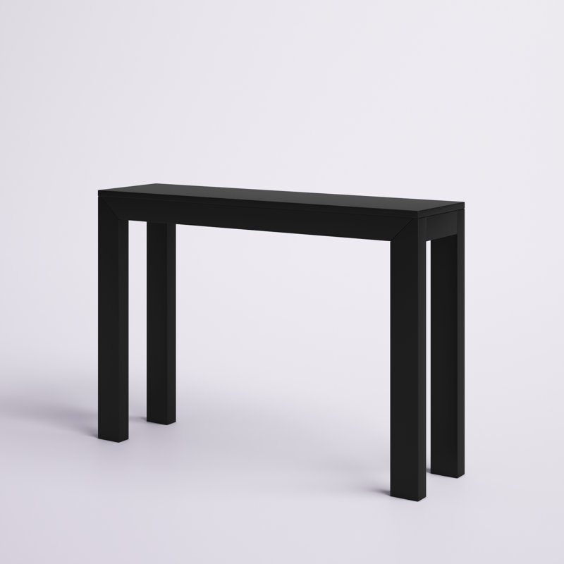 Beckett Solid Wood Console Table, Black, 32" H x 56" W x 12" D