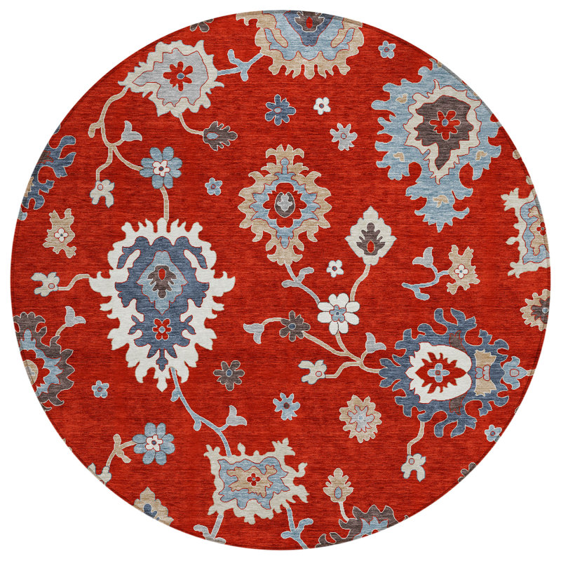 Tapis intérieur / extérieur avec envers antidérapant Lummus, Rond 8 pi