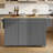 Jamera 60.2"W Kitchen Island with Two Large Storage Cabinets And Drawers, Locking Wheels-734304575