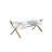 Beverly 4 Drawer - Large Modern Executive Desk with Steel X-shaped Legs – Contemporary Home Office Writing Table-735421742