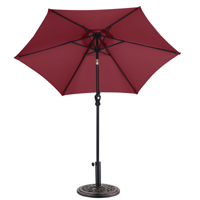 Parasol de patio 7,5 pi avec base