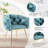 Pegeen 16.9'' H Velvet Upholstered Metal Armchair-457018518