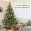 Arbre de Noël artificiel HOMcom 7 pi, cèdre réaliste clairsemé avec 2901 pointes, assemblage facile, arbre de Noël à charnières pour les vacances de bureau à domicile, vert-742224769