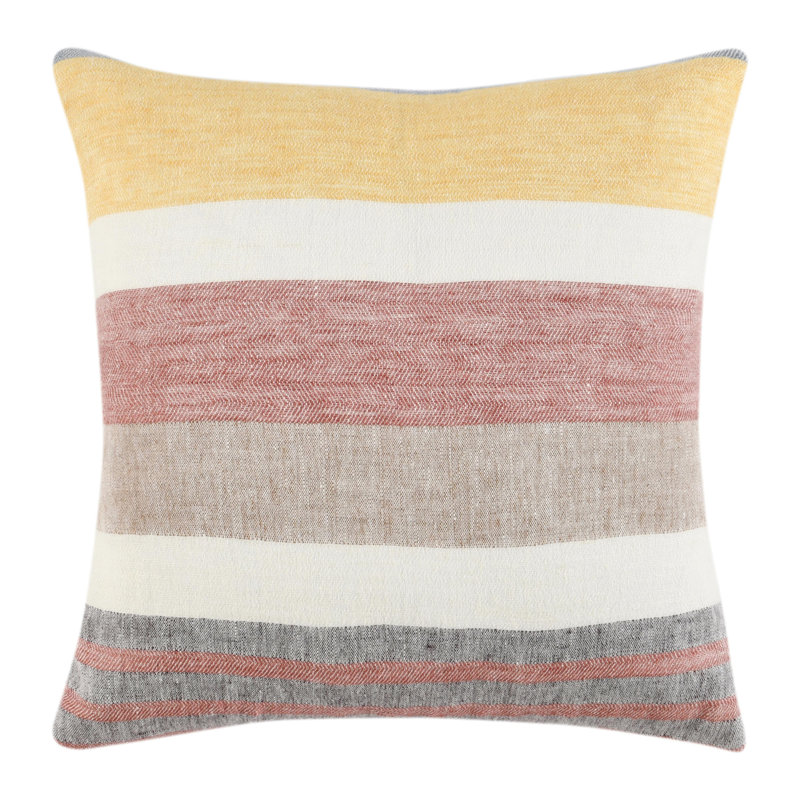 Crawford Striped Linen Throw Pillow