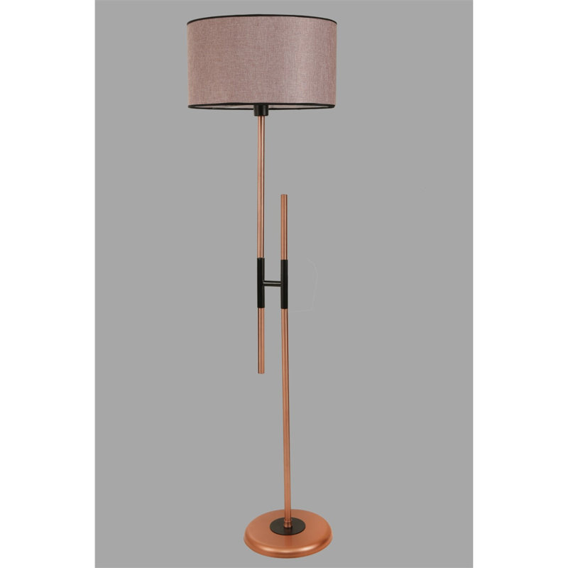 Razo 165cm Traditional Floor Lamp, Rose Gold, Dry Rose