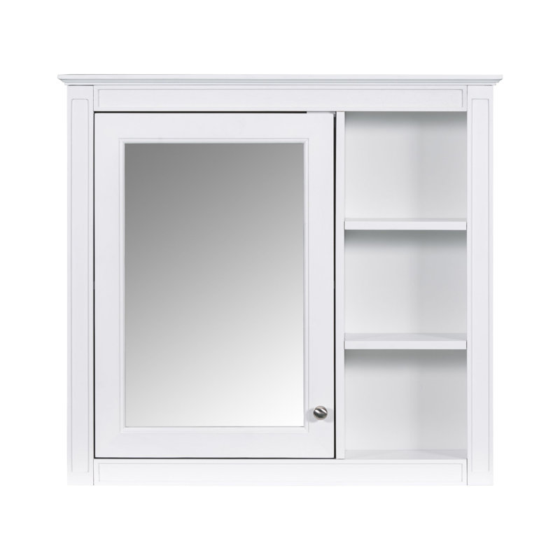 Armoire à pharmacie à miroir fixée au mur l 30 po H 28 po Roelien, Blanc