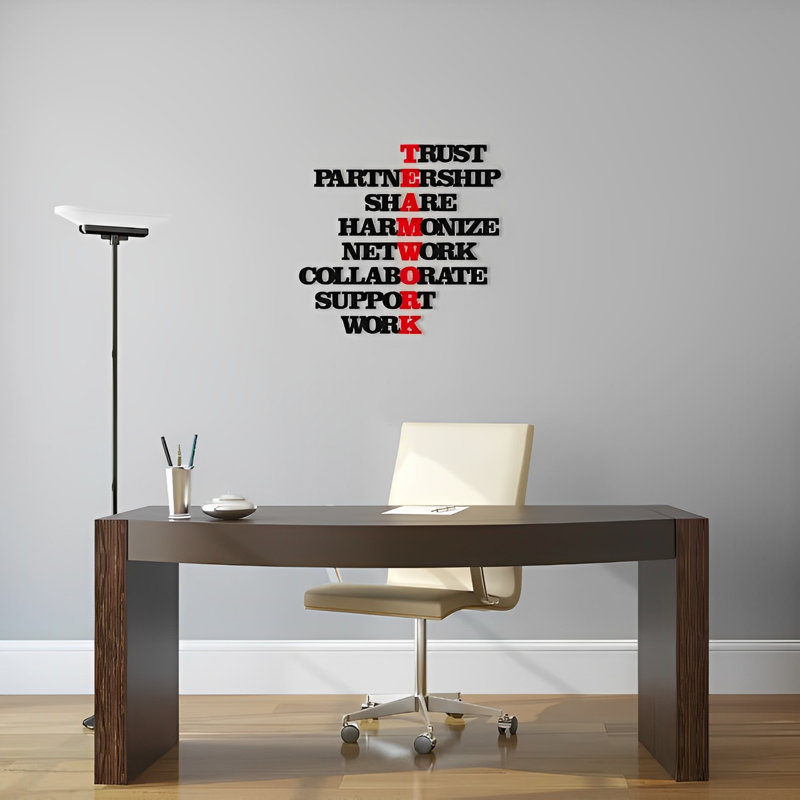 Wall Decor on Metal, Black/Red