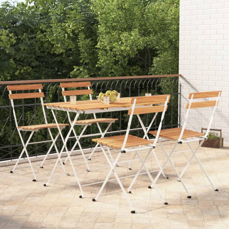 Laraya 4 - Person Patio Dining Set with Rectangular Table, White