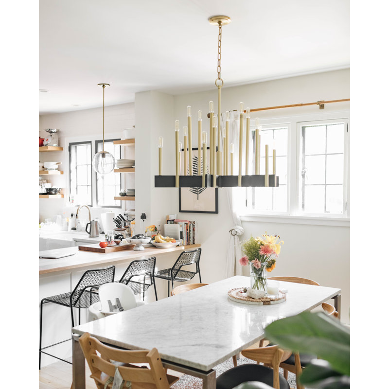 Abrams 18 - Light Chandelier, Polished Nickel