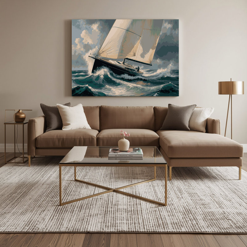 Art sportif sur toile gris, H 16 po x l 20 po