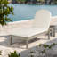 Chaise longue de patio en bois d'acacia de qualité supérieure, inclinable moderne réglable pour la piscine et la cour arrière