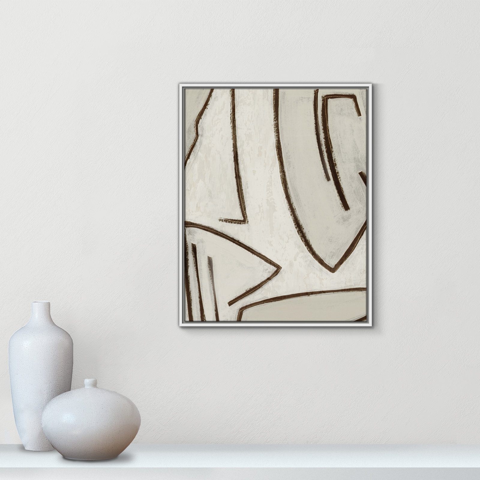Line Work "Line Work II" Print, 23.5" W x 29.5" H, White