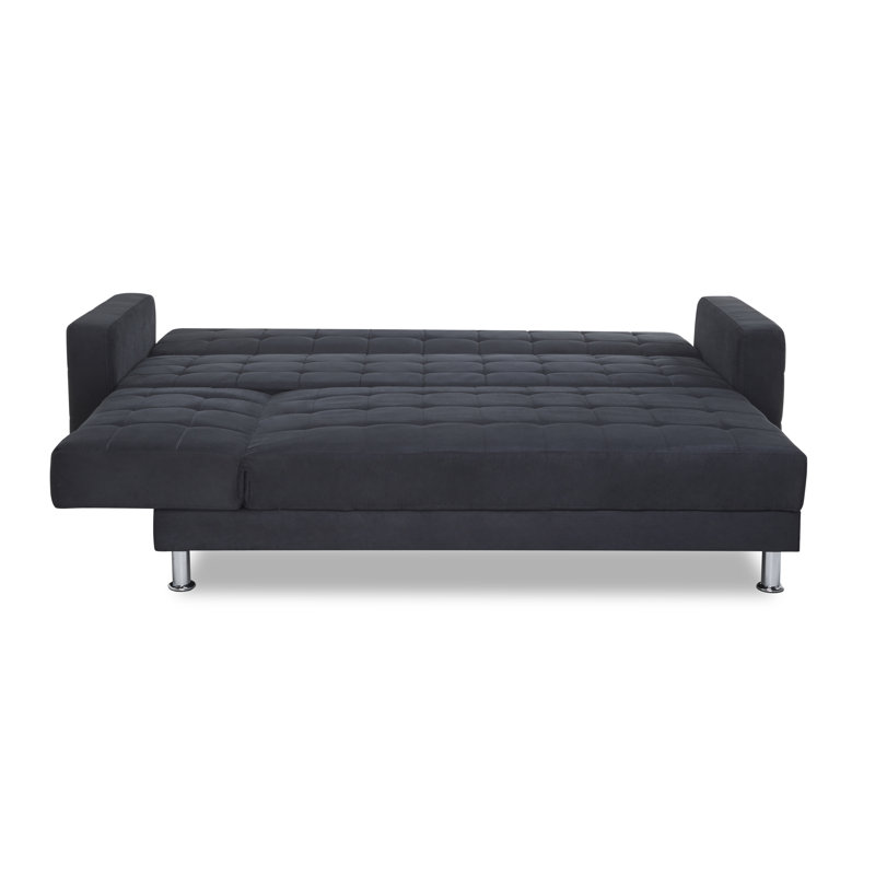 Hortence Corner Sofa, Brushed Microfibre Black