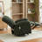 Massage Swivel Recliner Chair With Vibration Massage And Lumbar Heating For Adults,350LBS Oversized Rocker Recliner Single Sofa With Side Pocket And USB Charge Port For Living Room-2138980624
