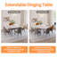 Champale Extendable Round Stone Top Metal Base Dining Table-1657638857