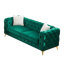 Canapés à compression, velours vert 82,5 pouces Chesterfield Modern Home