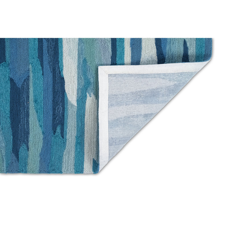 Theriot Performance Hand Tufted Abstract Indoor / Outdoor Rug, Rectangle 2' x 3'