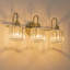 Éclairage pour meuble-lavabo en verre cristal 3 lumières sous le miroir