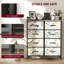 HOMCOM Bedroom Chest of Drawers, Fabric Dresser with 8 Drawers, White