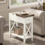 Table de bout H 23,6 po avec tiroir et espace de rangement supplémentaire-1227613808