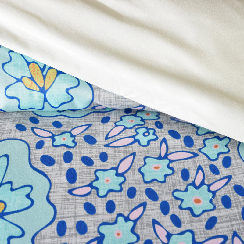 Holli Zollinger Polyester Floral Duvet Cover, King Duvet Cover + 2 King Shams