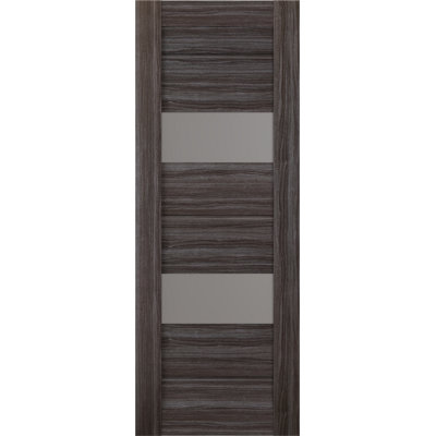 Vita Solid Manufactured Wood and Glass Paneled Prefinished Standard Door Slab