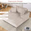 Chaise longue moderne rembourrée avec 2 porte-gobelets, une poche et des coussins-259025187