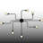 8 Lights Metal Body Bulb Flush Mount
