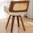 Sirkin Modern Swivel Upholstered Dining Chairs With Cane Rattan Back-1973142372