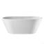 Baignoire autoportante en acrylique, baignoire autoportante ovale avec drain chromé Toe-Tap et trop-plein rainuré classique, certifié Cupc, blanc brillant